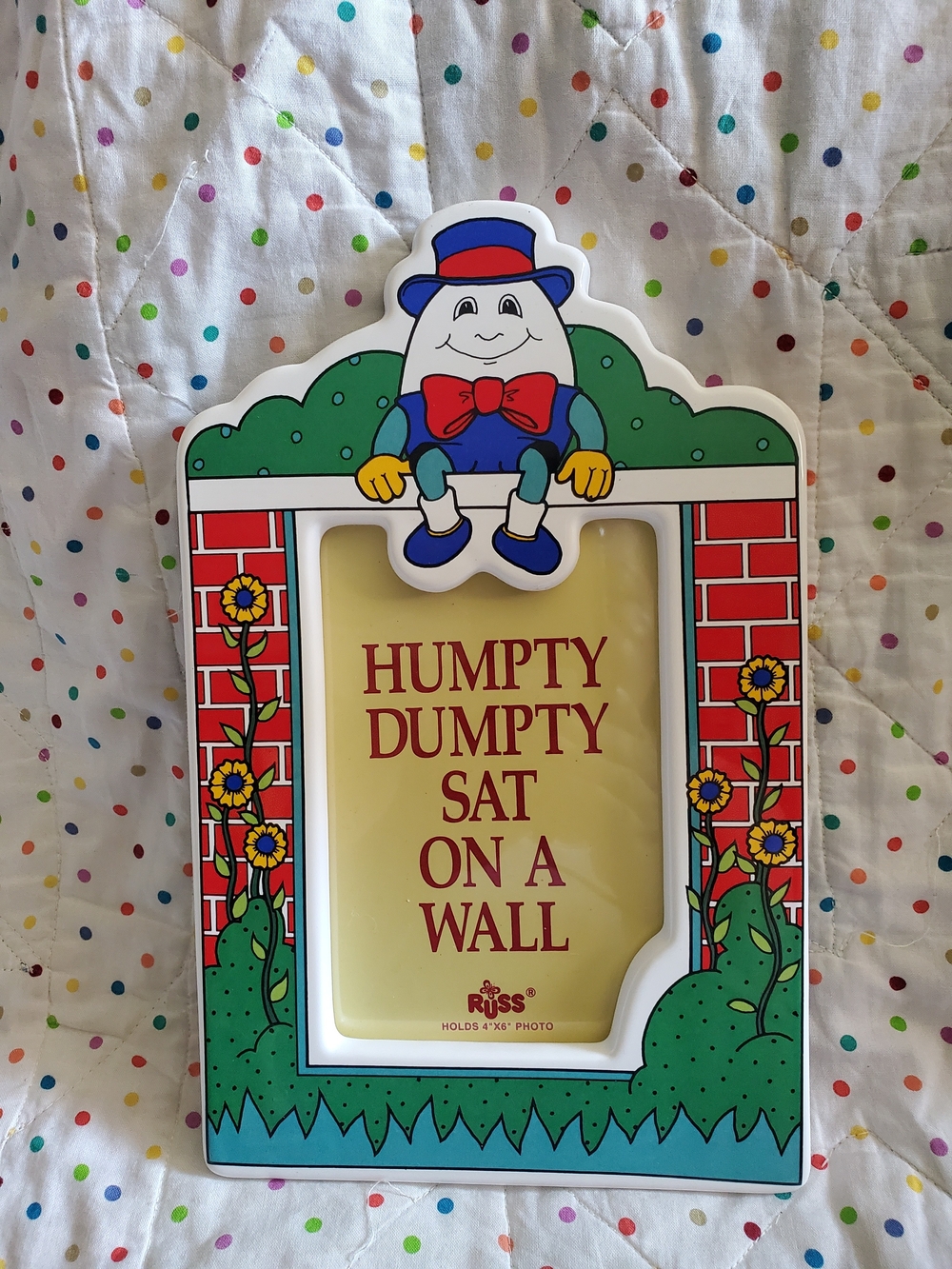 Humpty Dumpty Photo Frame - Colorful Nursery Decor